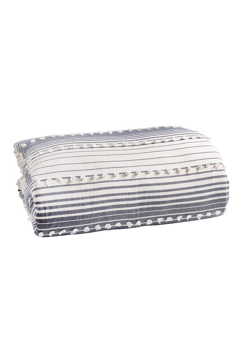 Stripe Tufted Comforter & Shams Set, Alternate, color, GREY/INDIGO