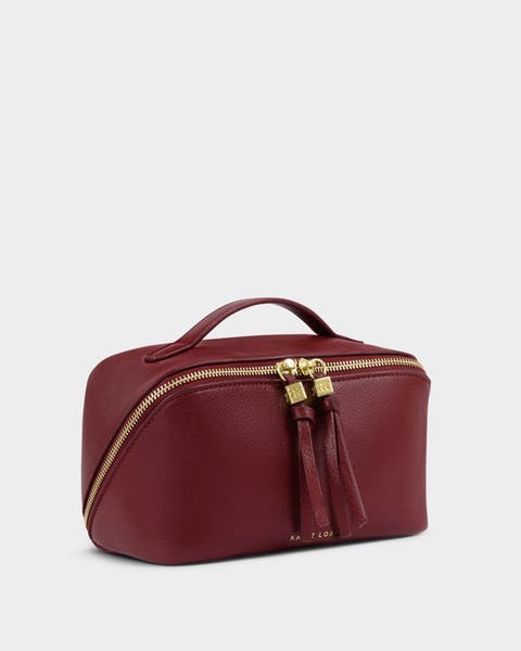Soho Medium Makeup And Toiletry Bag in Cherry