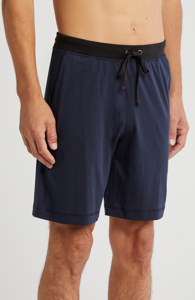 Daniel Buchler Peruvian Pima Cotton Lounge Shorts, Alternate, color, Midnight