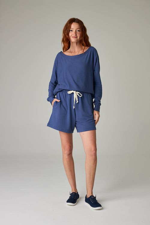 Eavolu Baikal Eco-luxe Fleece Short In Blue