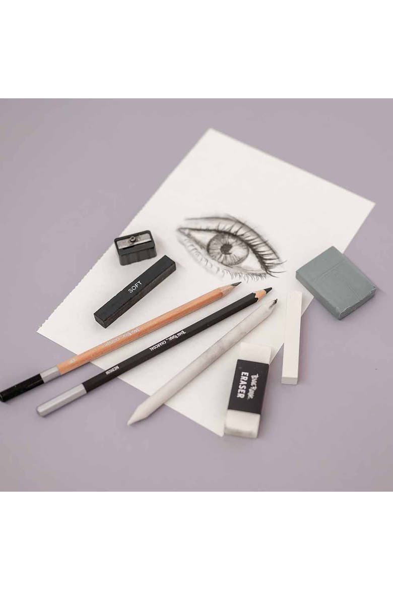 Beginners Sketch & Draw Set 18Pc, Alternate, color, Multicolored