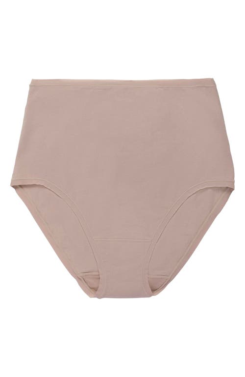 Natori Bliss Bare Cotton High Waist Briefs In Neutral