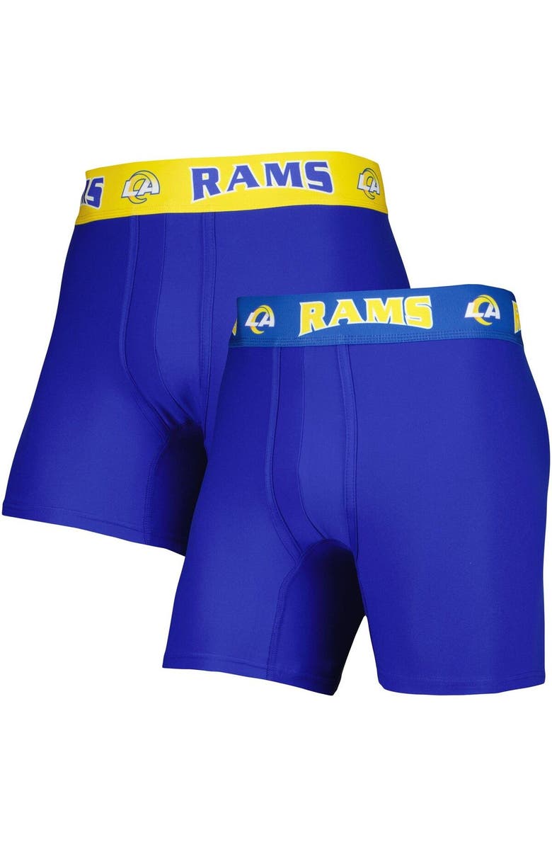 CONCEPTS SPORT Men's Concepts Sport Royal/Gold Los Angeles Rams 2-Pack Boxer Briefs Set, Main, color, Royal