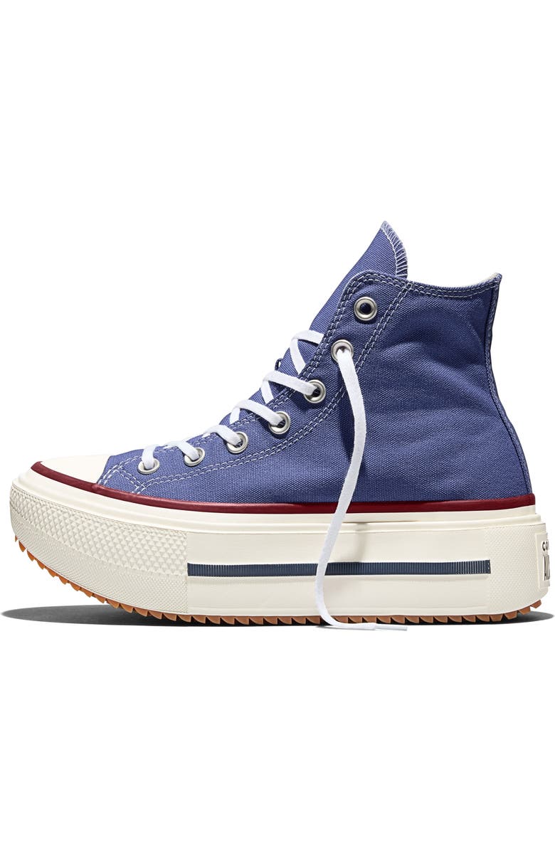 Converse Gender Inclusive Chuck Taylor All Star Lift Double Stack High Top Platform Sneaker, Alternate, color, Indigo Storm/ Egret/ Garnet