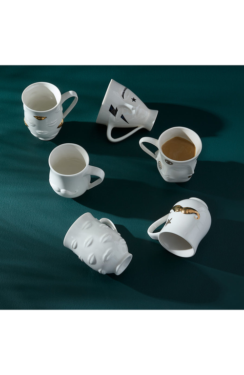 Jonathan Adler Muse Gala Porcelain Mug In White