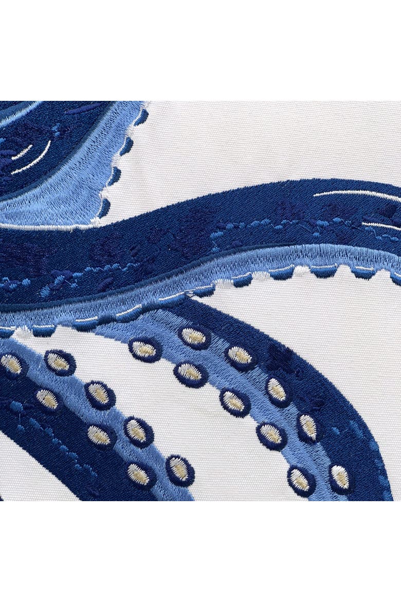 Blue Octopus Indoor/Outdoor Accent Throw Pillow 20" x 20", Alternate, color, Blue