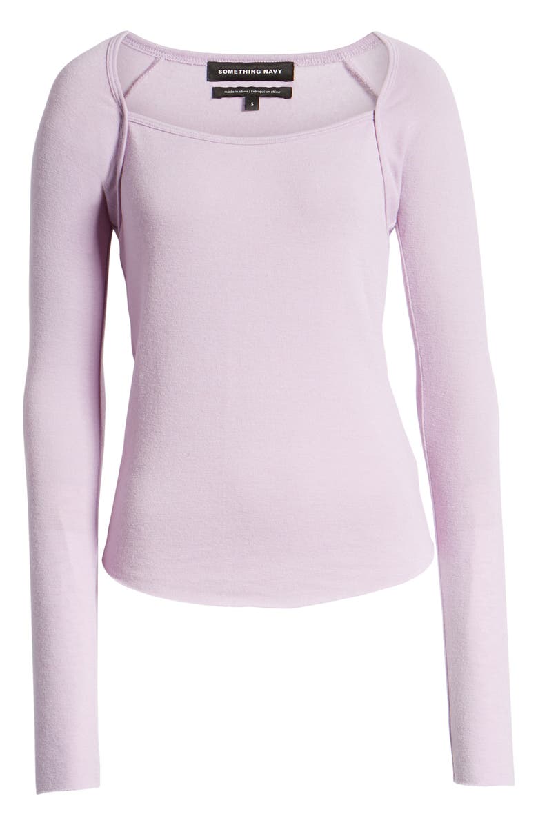 Something Navy Square Neck Top, Alternate, color, 