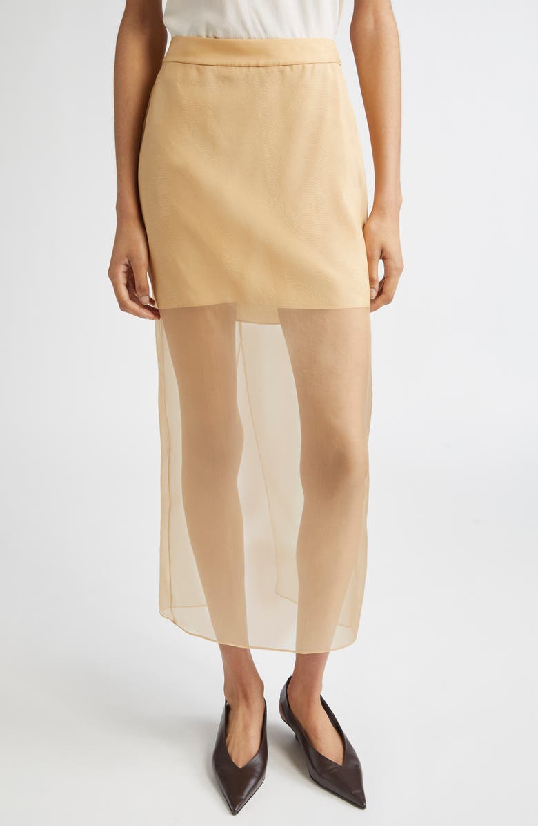 TWP Sylkie Silk Maxi Skirt, Main, color, British Khaki