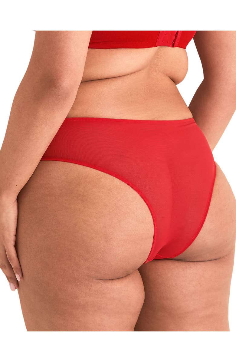 Adore Me Bisou Cheeky Panties, Alternate, color, Dark Red