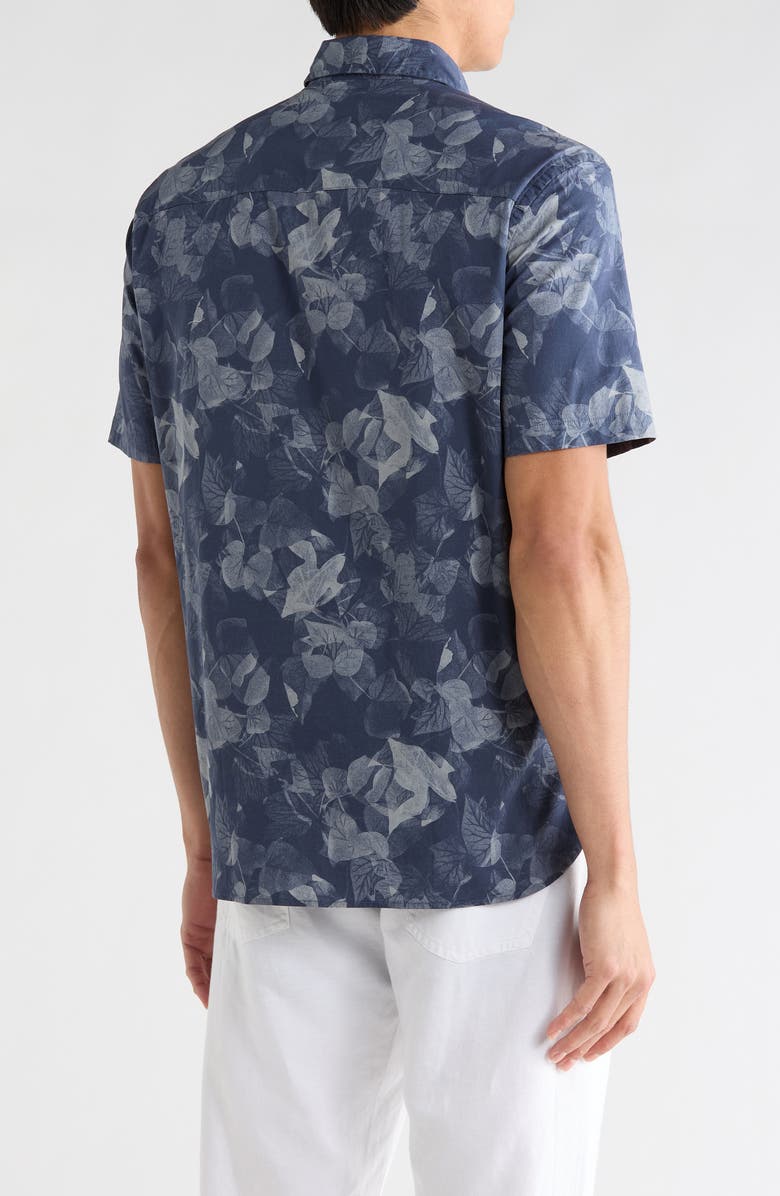 Robert Barakett Crossfield Short Sleeve Button-Up Shirt, Alternate, color, Dark Caspian