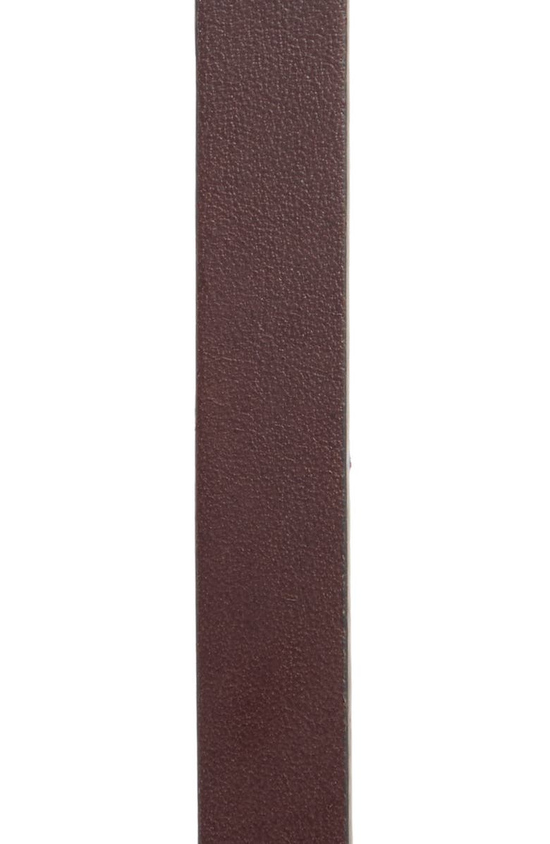 rag & bone Dakota Thin Leather Belt, Alternate, color, Dark Espresso