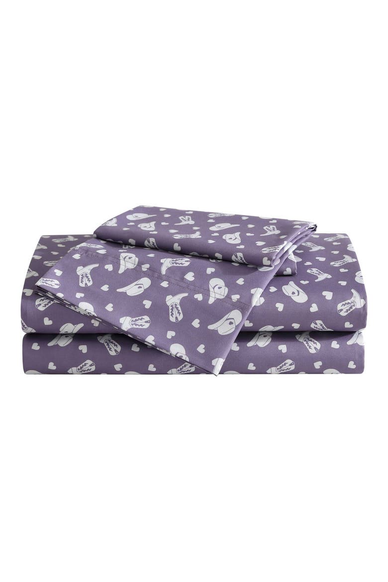 Cowgirl Disco Sheet Set, Main, color, PURPLE