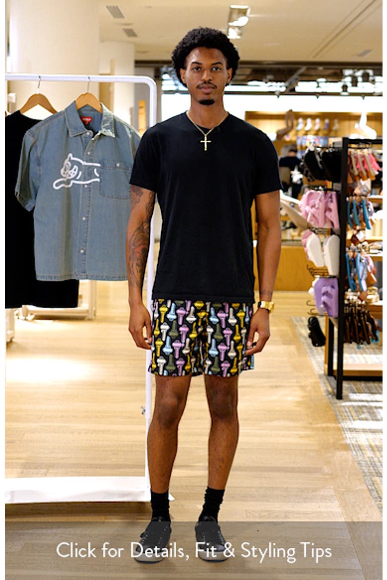 Keys Print Nylon Shorts video