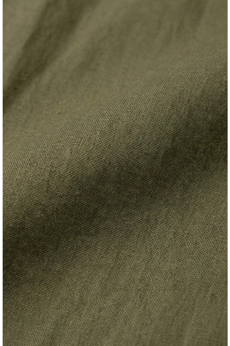 Smocked Panel Tie Front Blouse, Alternate, color, Olive