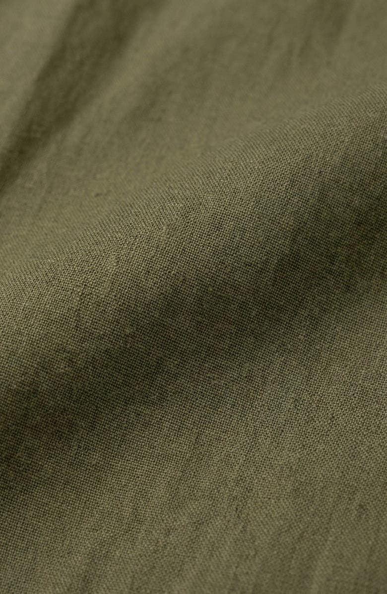 Modenaire Smocked Panel Tie Front Blouse, Alternate, color, Olive