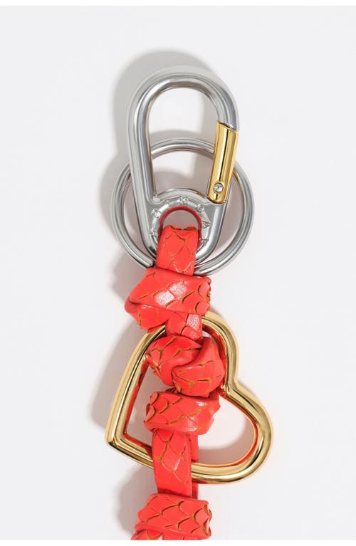 Bimba Y Lola Leather Heart Key Ring In Multi