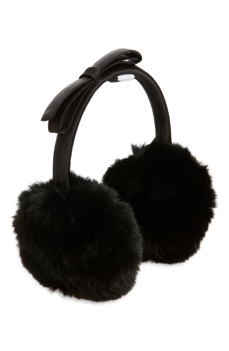 Kate Spade New York faux fur earmuffs, Main, color,