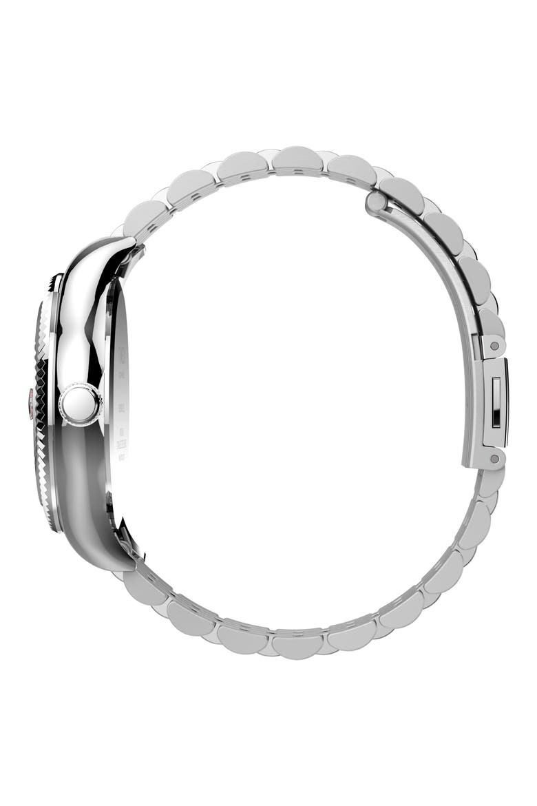 Waterbury Legacy x Peanuts® Bracelet Watch, 36mm, Alternate, color, SILVER/ PINK/ SILVER