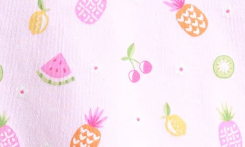 Kissy Kissy Print Pima Cotton Bubble Bodysuit In Multi Pink