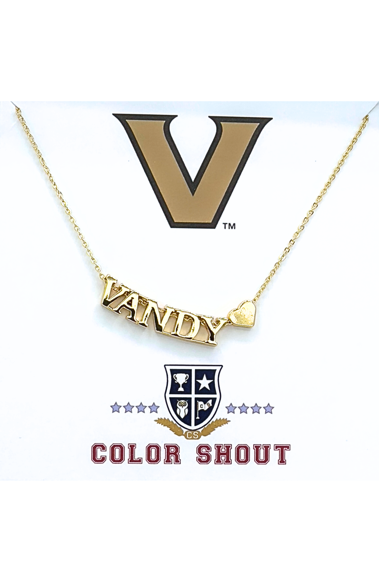 Color Shout Vanderbilt Gold Heart Necklace, Main, color, Yellow Gold