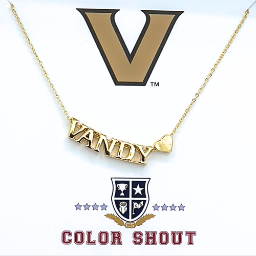 Color Shout Vanderbilt Gold Heart Necklace In Gold