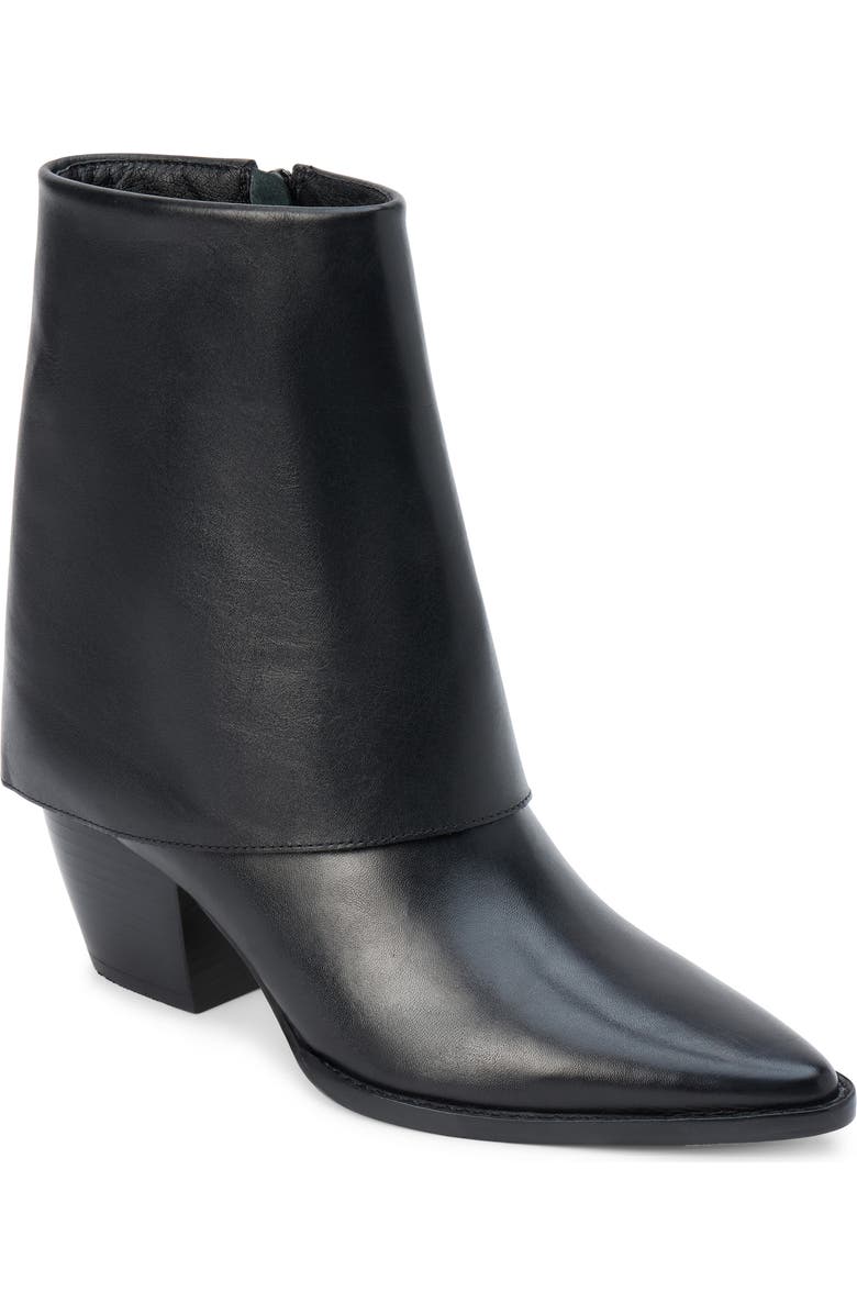 Matisse Ella Foldover Bootie, Main, color, Black Leather