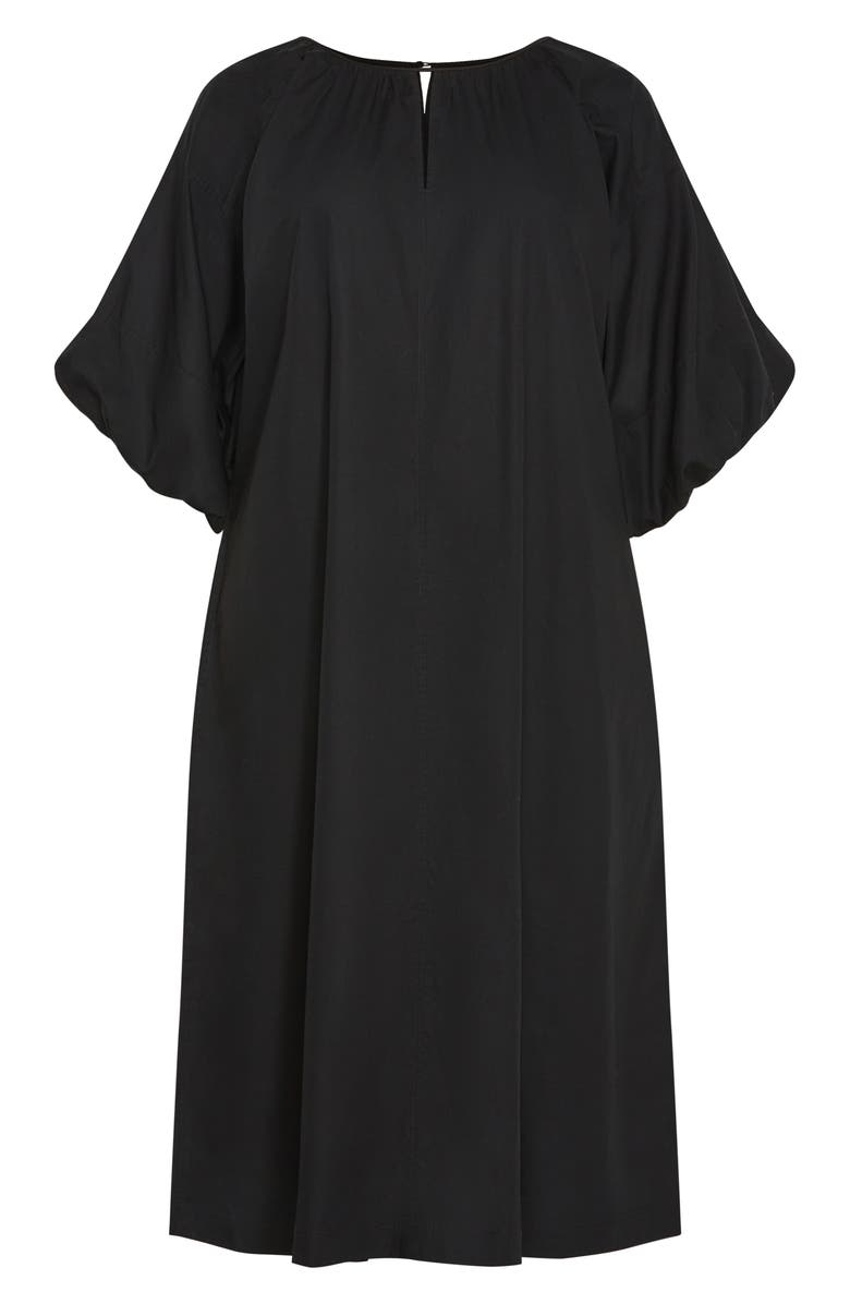 City Chic Lexi Midi Dress, Alternate, color, Black