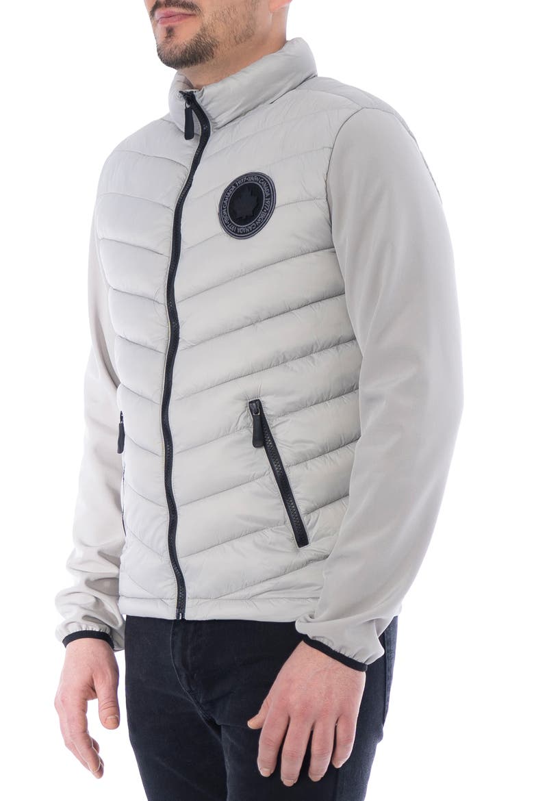 James Water Resistant Mixed Media Jacket, Alternate, color, STONE