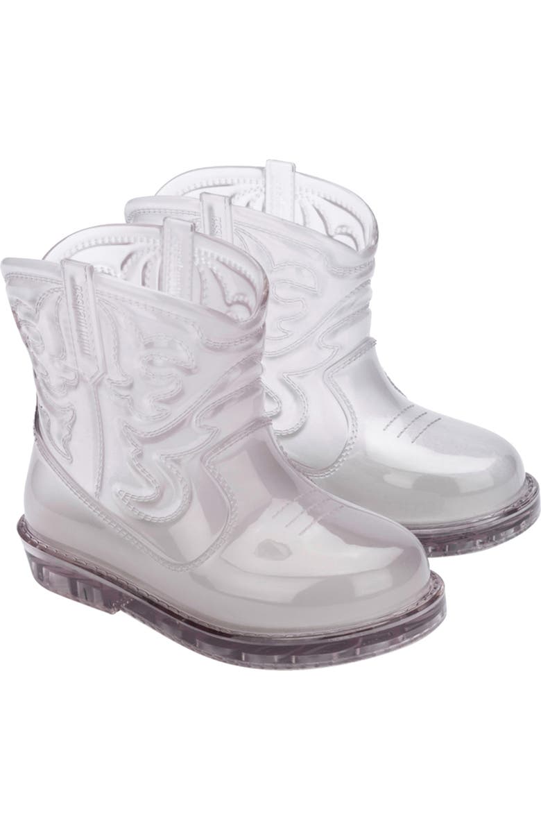 Mini Melissa Kids' Texas Western Boot, Main, color, Clear