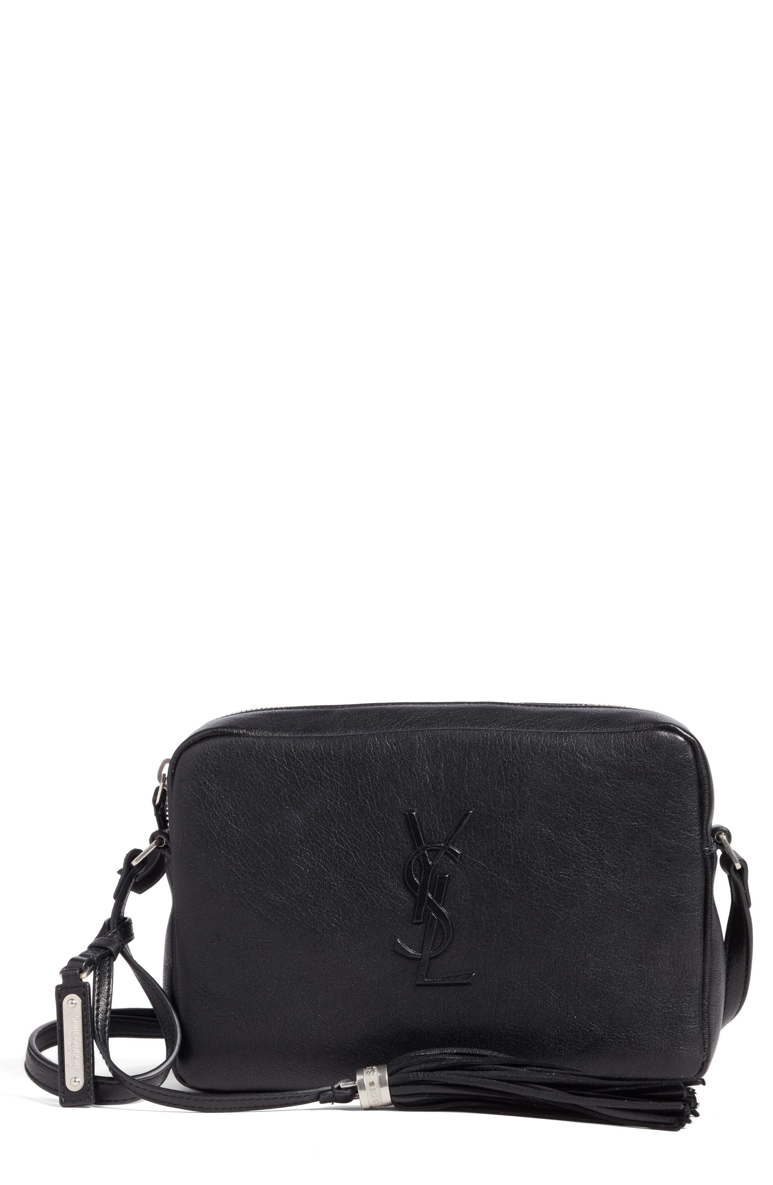 Saint Laurent Small Mono Leather Camera Bag, Main, color, 