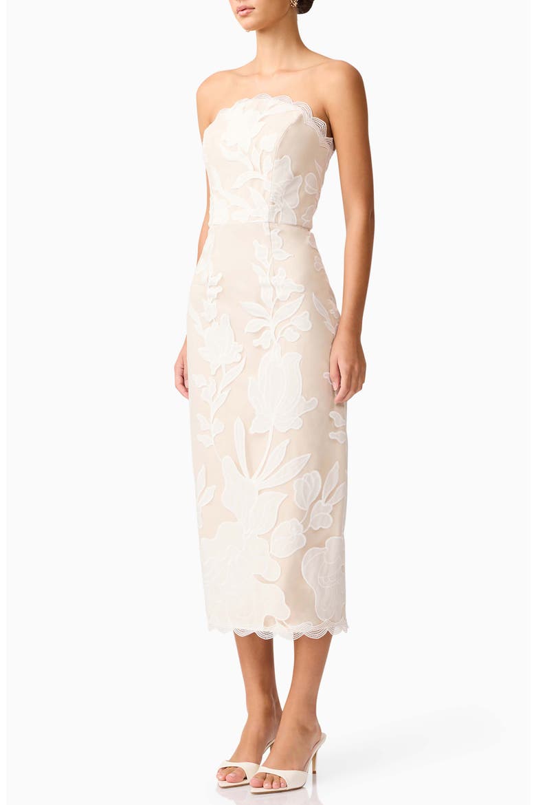Flor Strapless Cocktail Dress, Alternate, color, IVORY