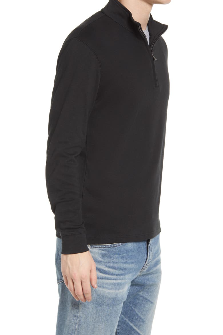 Puremeso Quarter Zip Pullover, Alternate, color, BLACK