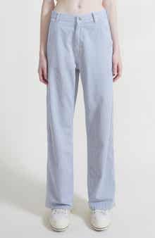 DENIMIST Teri Stripe Wide Leg Carpenter Pants
