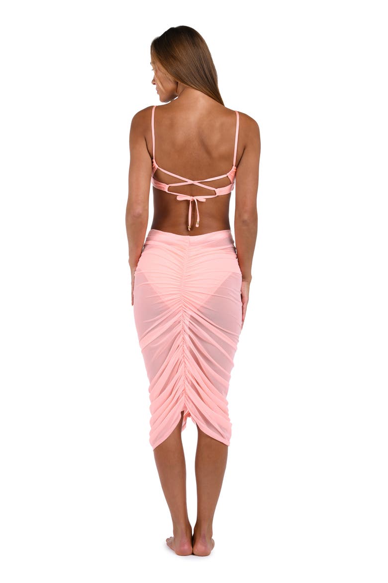 Maximal Ruched Convertible Cover-Up Skirt, Alternate, color, BLOSSOM