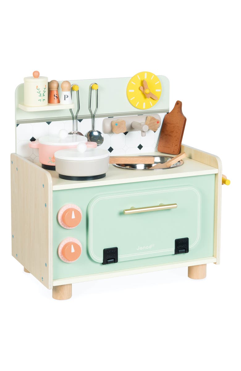Janod Cottage Chic Mini Kitchenette, Main, color, Green