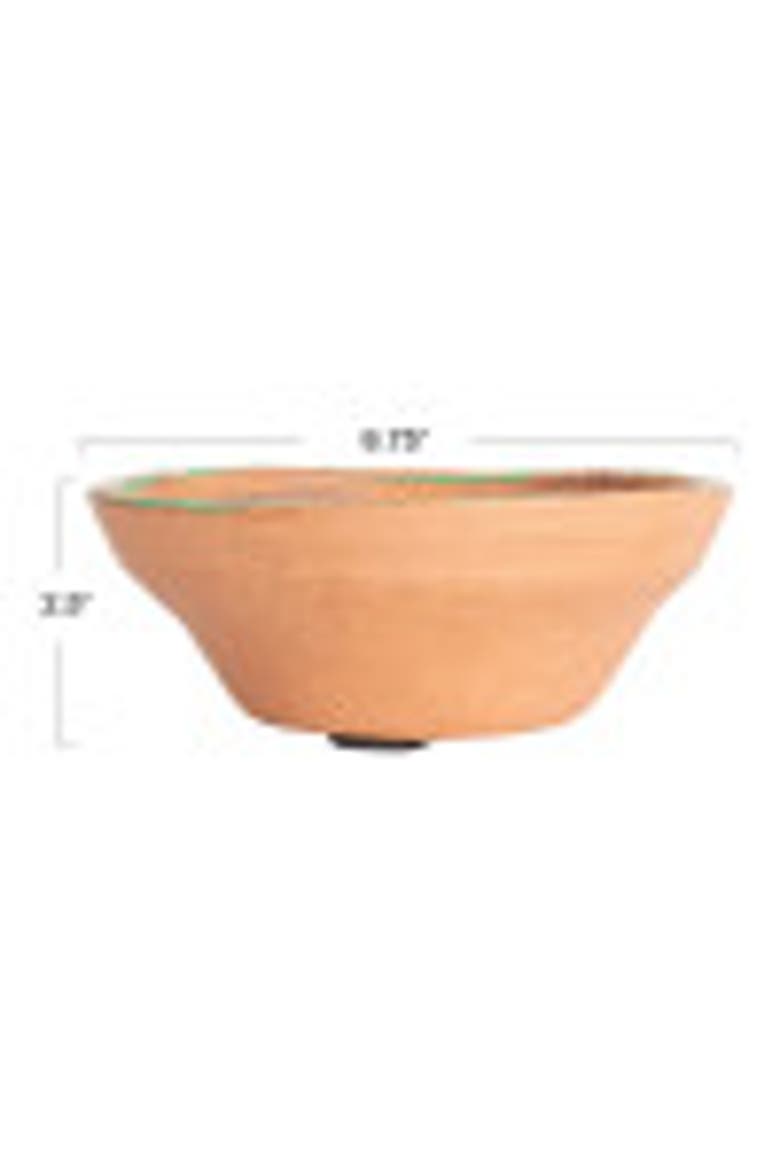 Terra-cotta Decorative Bowl, Multicolored, Alternate, color, Orange