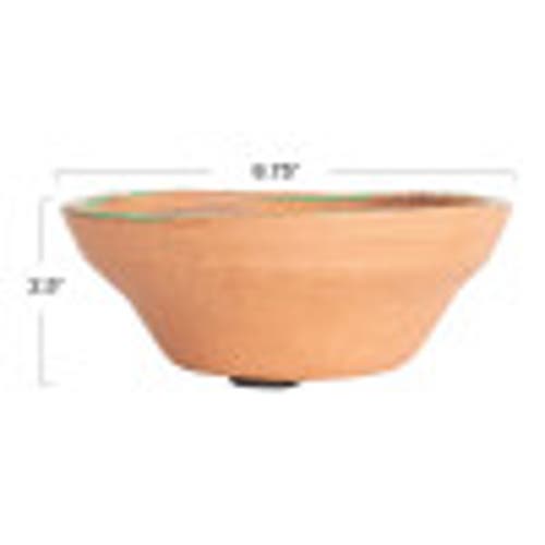 Storied Home Terra-cotta Decorative Bowl, Multicolored In Multi