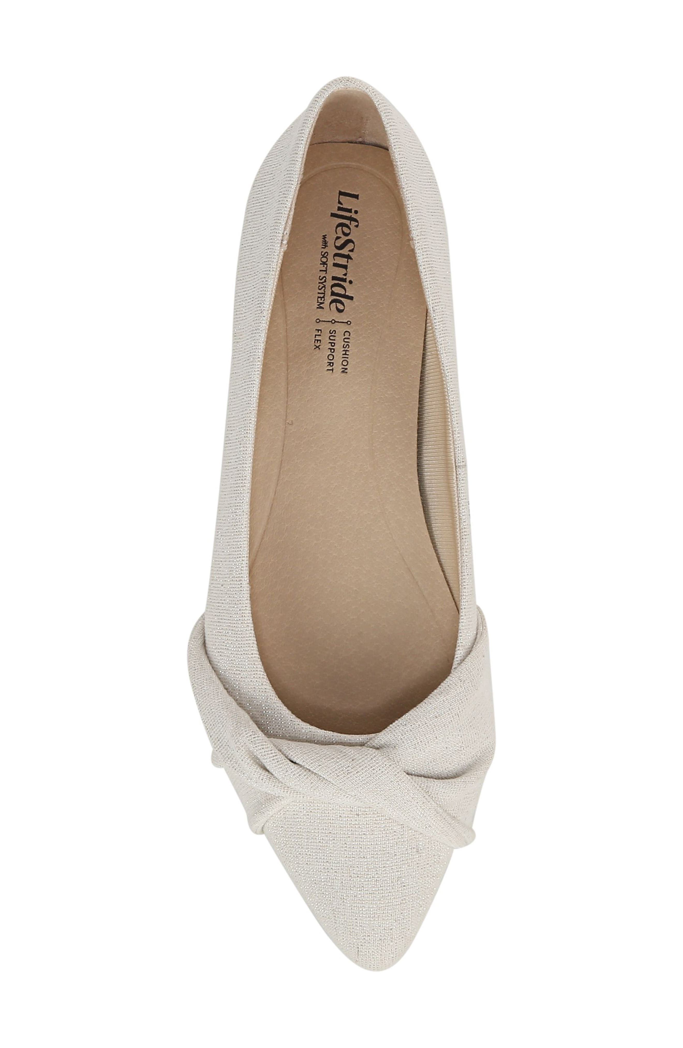 LifeStride Palm Flat, Alternate, color, Natural/ Silver