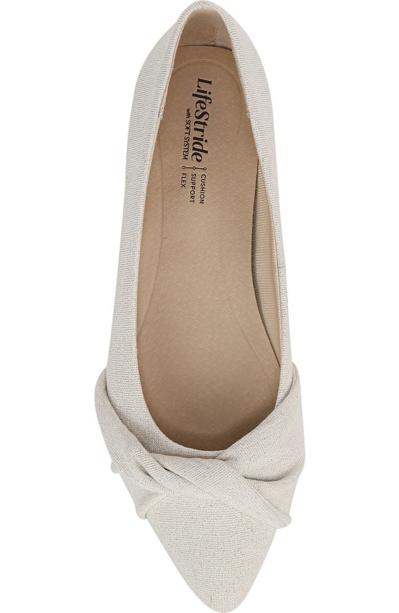 LifeStride Palm Flat, Alternate, color, Natural/ Silver