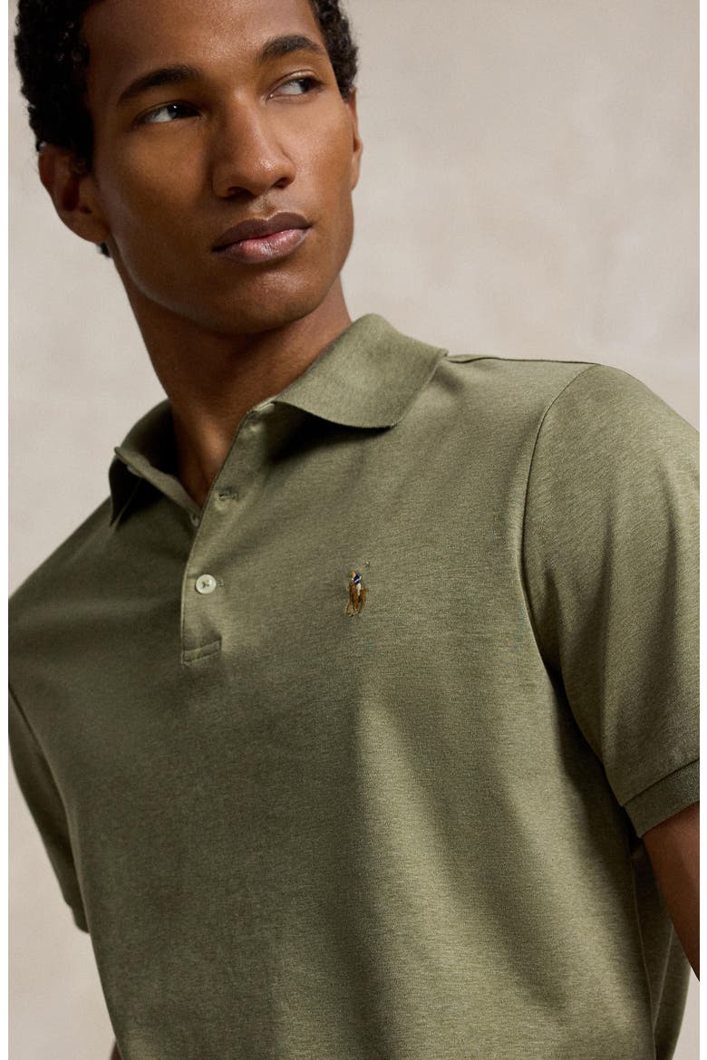 Classic Fit Solid Cotton Polo, Alternate, color, GREEN HTR