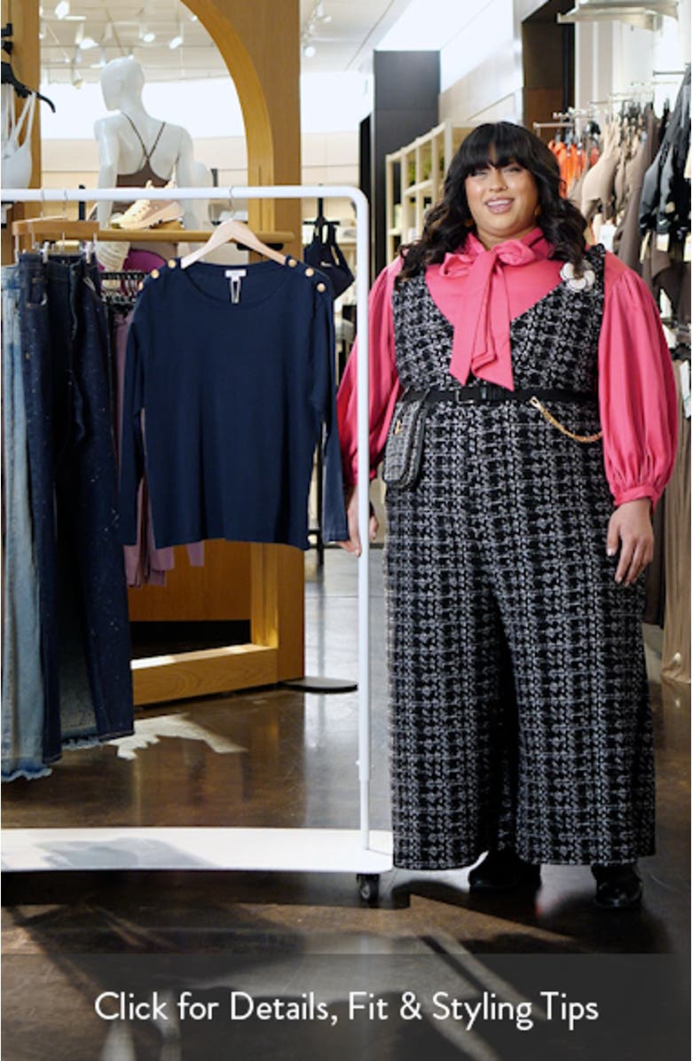 Button Shoulder Long Sleeve Cotton Top, sales video thumbnail