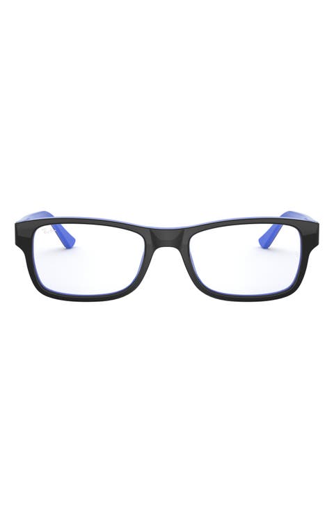 Unisex 52mm Rectangular Optical Glasses