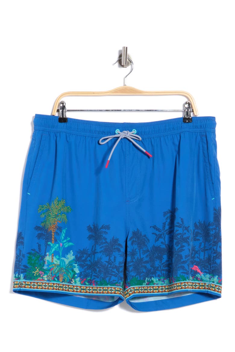 Naples Nightfall Tropics 6-Inch Swim Trunks, Main, color, 5048-BRIGHT COBALT