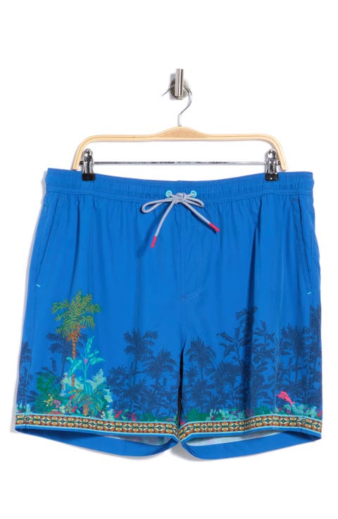 Naples Nightfall Tropics 6-Inch Swim Trunks