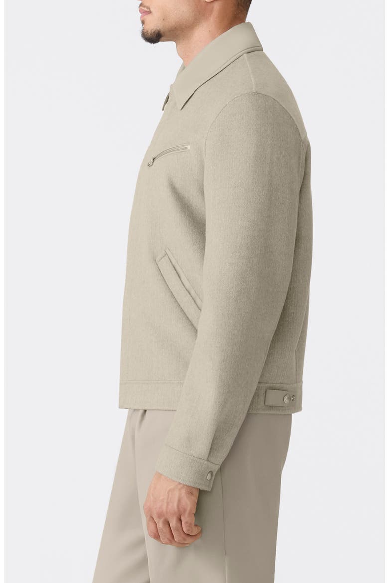 Hayes Herringbone Mixed Media Wool Jacket, Alternate, color, TAUPE MIX-TAUPE
