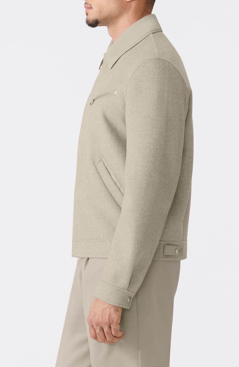 Mackage Hayes Herringbone Mixed Media Wool Jacket, Alternate, color, Taupe Mix-Taupe