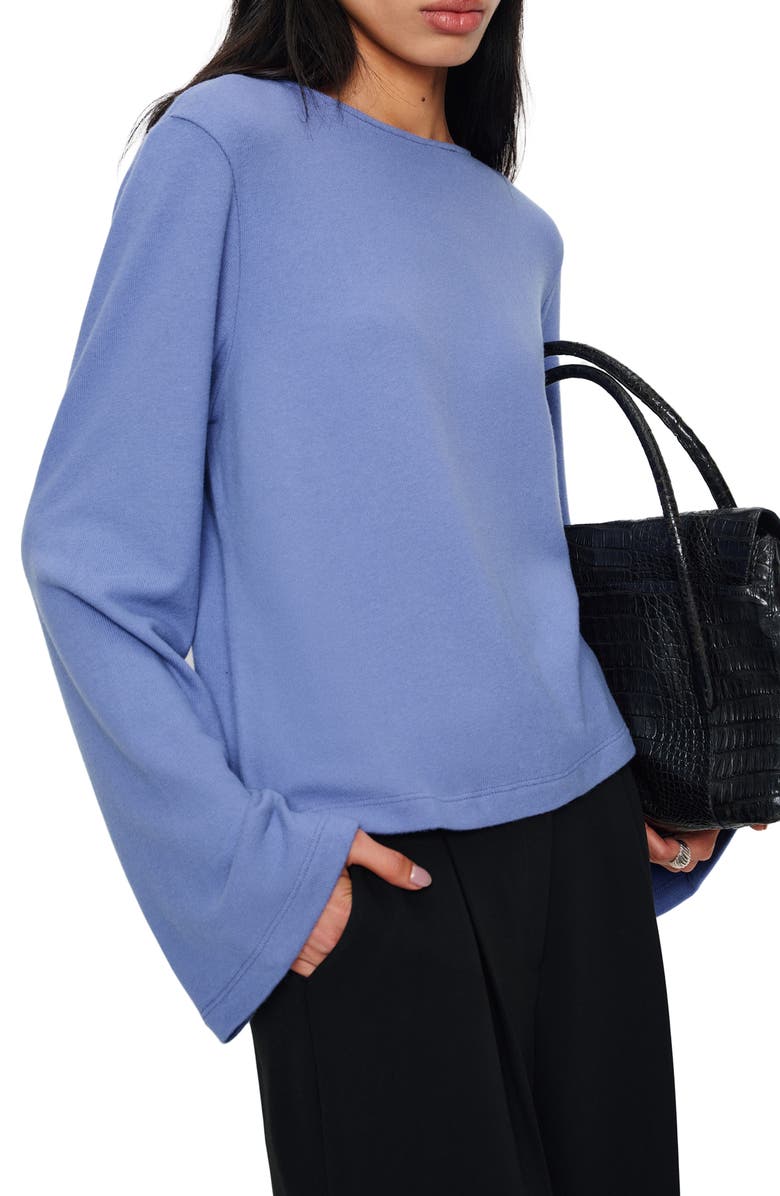 Reformation Eternity Knit Shirt, Alternate, color, Neptune Blue