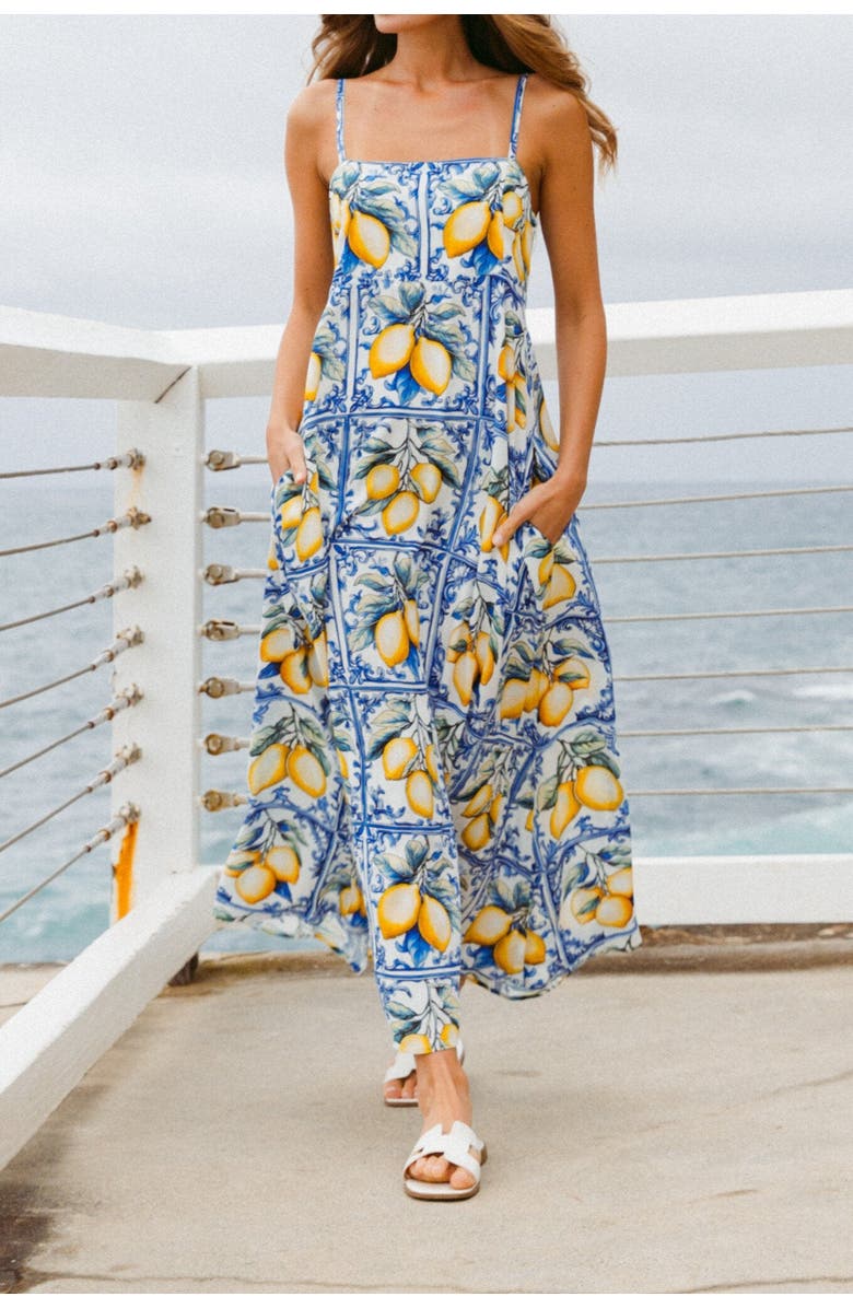 Label of Love Sorrento Summer Maxi Dress, Alternate, color, Blue