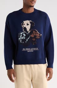 SANTO STUDIO Forever Intarsia Cotton Sweater