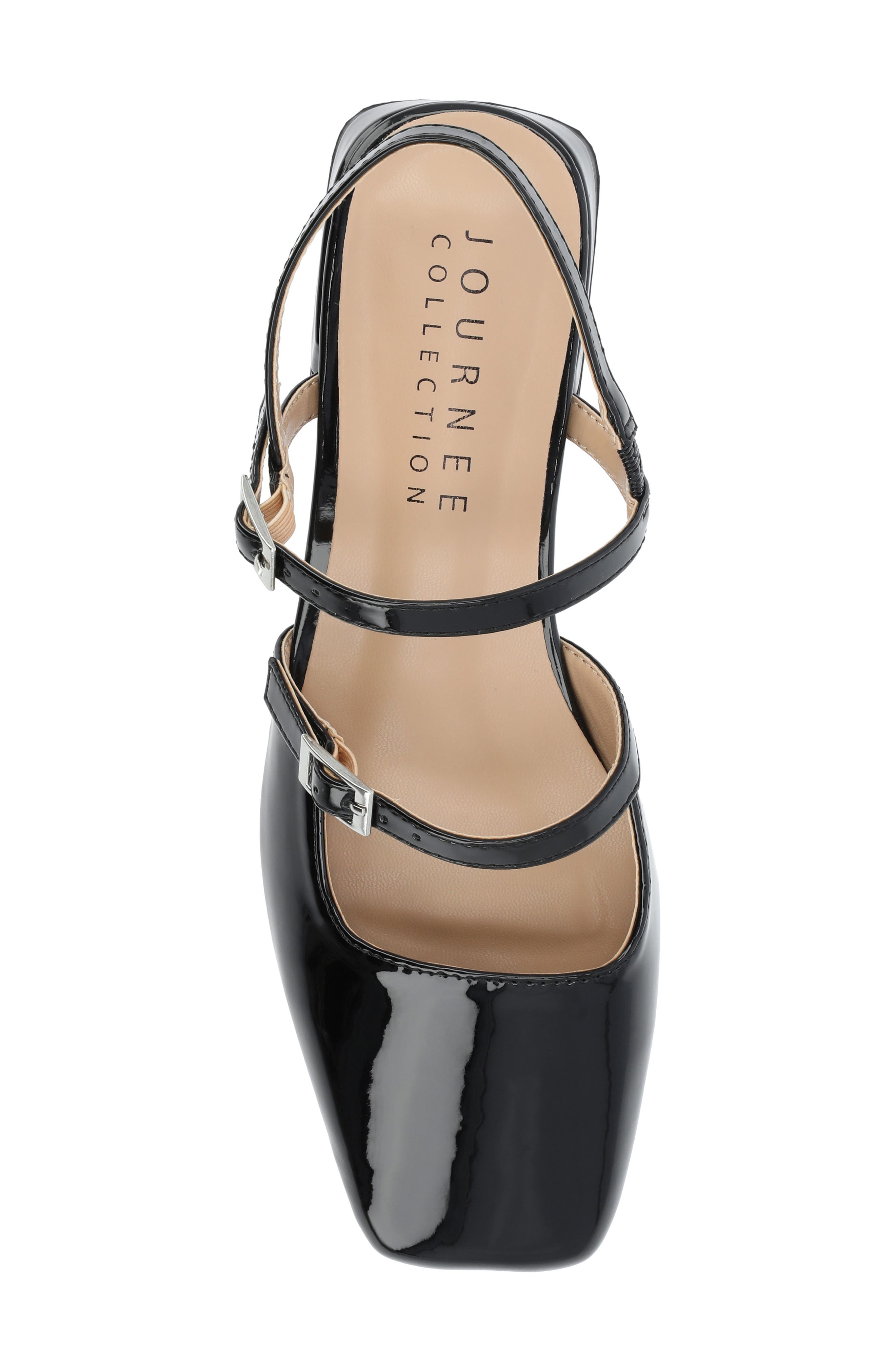 Journee Collection Gretchenn Slingback Mary Jane Pump, Alternate, color, Black